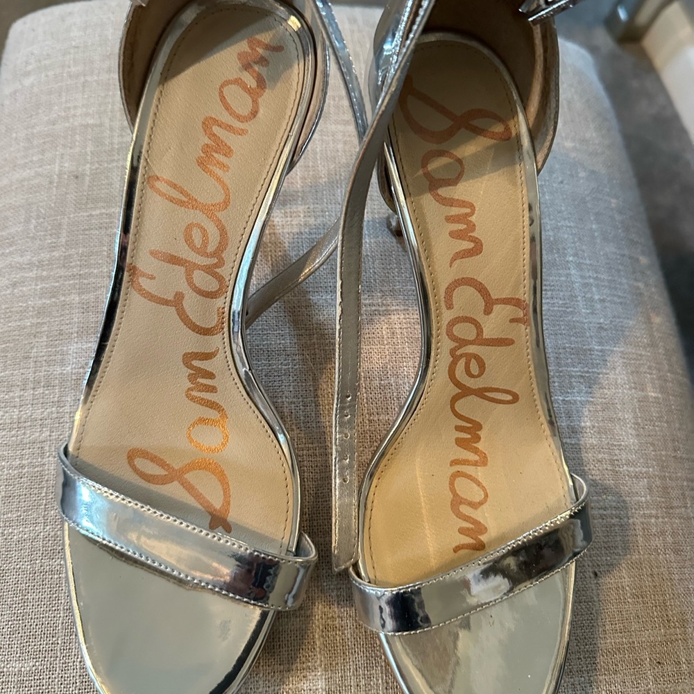 Sam Edelman Metallic Silver Heels